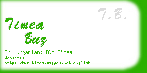 timea buz business card