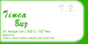 timea buz business card